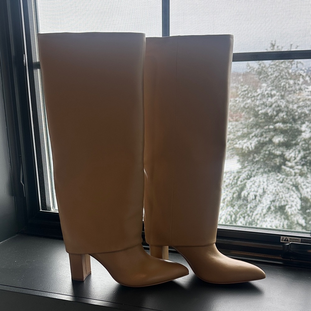 Marc Fisher Cream Knee-High Women's Boots